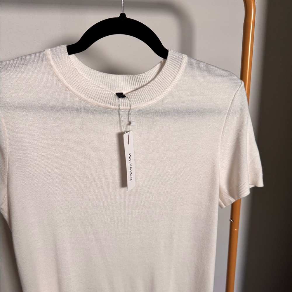 Elegant Cream Short Sleeve Tee